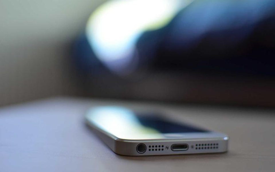 A smartphone resting on a desk